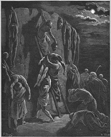 Jabesh-Gileadites Recover the Bodies of Saul and His Sons