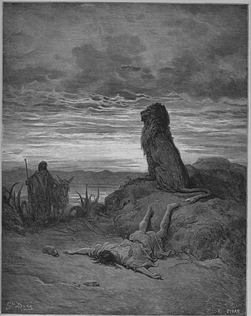 The Disobedient Prophet is Slain by a Lion